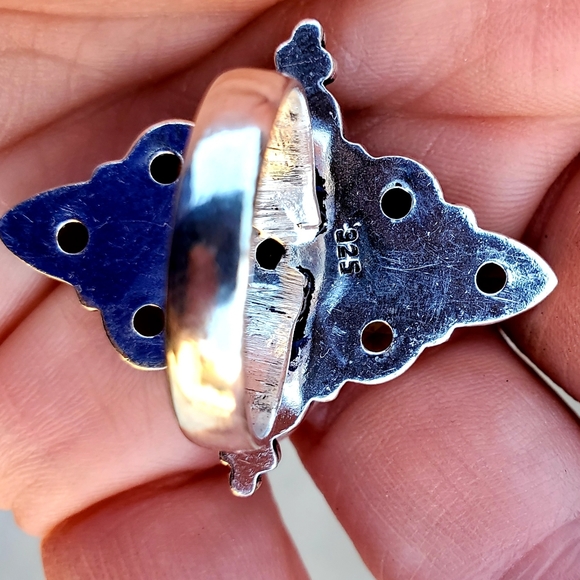 New Unique Peridot 925 Silver Statement Ring. - Picture 6 of 10